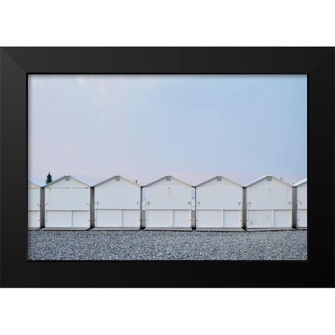 Seaside No. 2 Black Modern Wood Framed Art Print by Okula, Carina