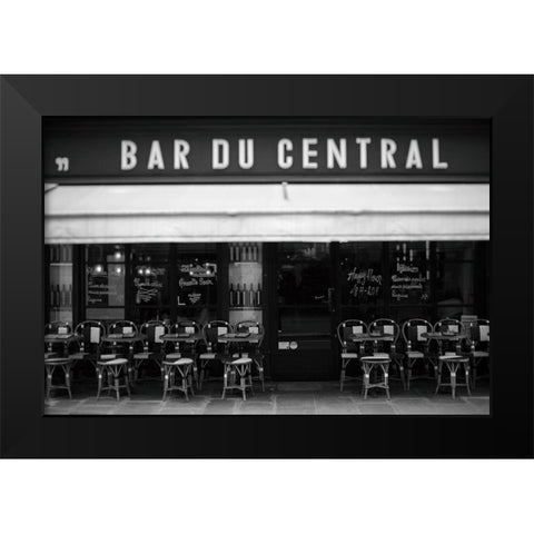 Bar du Central Paris Black Modern Wood Framed Art Print by Okula, Carina