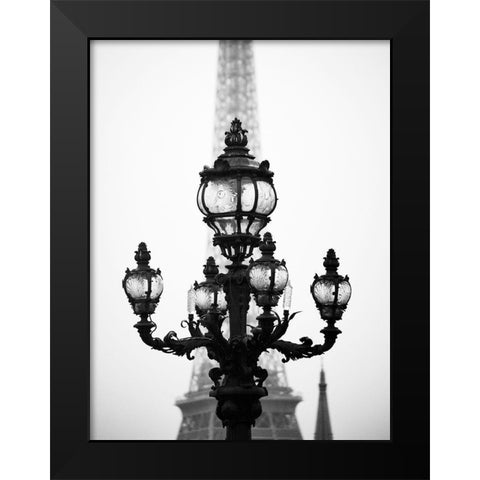 City of Light and Love Black Modern Wood Framed Art Print by Okula, Carina