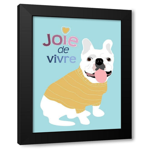 French Bulldog Joie de vivre Black Modern Wood Framed Art Print with Double Matting by Oliphant, Ginger