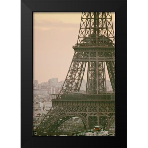 Madame Eiffel Black Modern Wood Framed Art Print by Okula, Carina