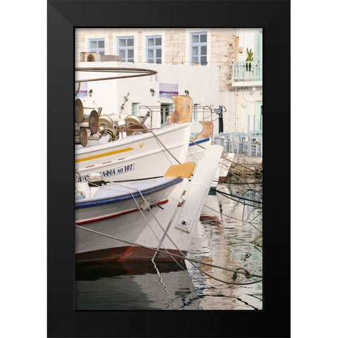 Morning by The Fishing Port Black Modern Wood Framed Art Print by Okula, Carina