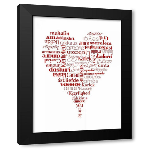 Translation of Love Black Modern Wood Framed Art Print by Proctor, Tenisha