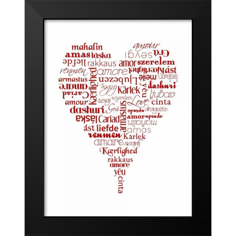 Translation of Love Black Modern Wood Framed Art Print by Proctor, Tenisha
