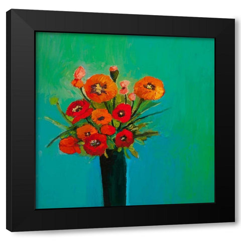 Blue Summer Dreams Black Modern Wood Framed Art Print with Double Matting by Pristas, Tracy Lynn