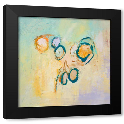 Sky Circles Black Modern Wood Framed Art Print by Pristas, Tracy Lynn