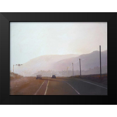 California Road Chronicles - 61 Black Modern Wood Framed Art Print by Penezic, Relja