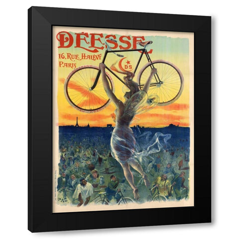 DÃƒÂ©esse Cycles Black Modern Wood Framed Art Print by Paleologu (PAL), Jean de