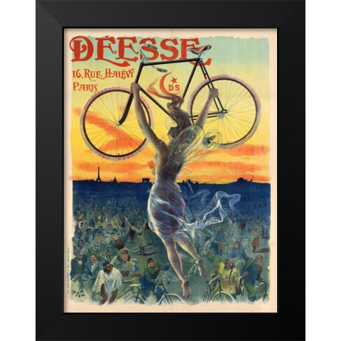 DÃƒÂ©esse Cycles Black Modern Wood Framed Art Print by Paleologu (PAL), Jean de