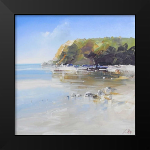 Coast Line Black Modern Wood Framed Art Print by Penny, Craig Trewin