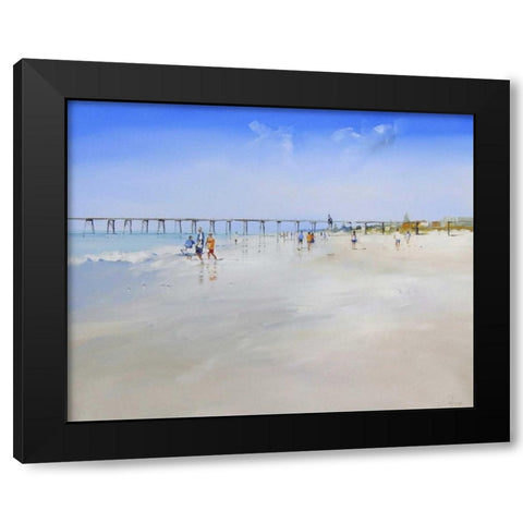 Henley Pier Black Modern Wood Framed Art Print with Double Matting by Penny, Craig Trewin