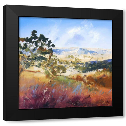 King Valley Black Modern Wood Framed Art Print with Double Matting by Penny, Craig Trewin