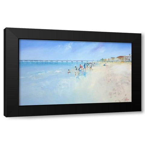 Low Tide at Henley Black Modern Wood Framed Art Print by Penny, Craig Trewin