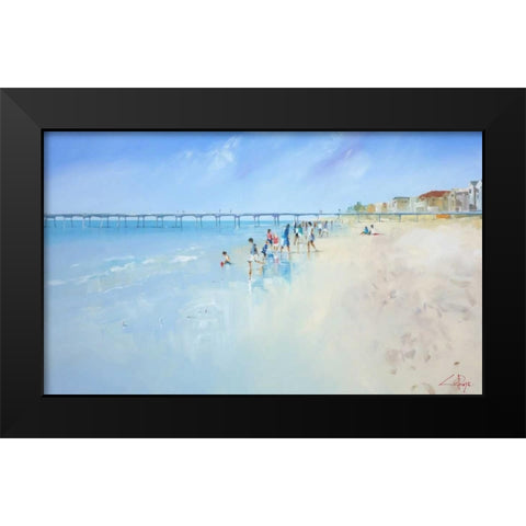 Low Tide at Henley Black Modern Wood Framed Art Print by Penny, Craig Trewin