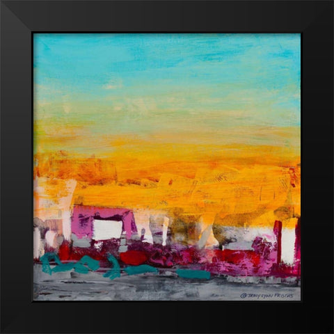 Whispered Wanderlust I Black Modern Wood Framed Art Print by Pristas, Tracy Lynn