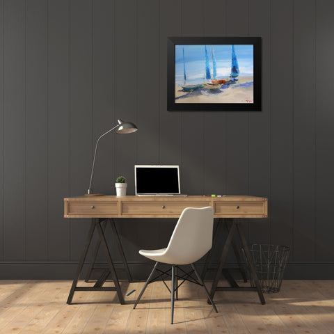 Before The Sail Black Modern Wood Framed Art Print by Penny, Craig Trewin
