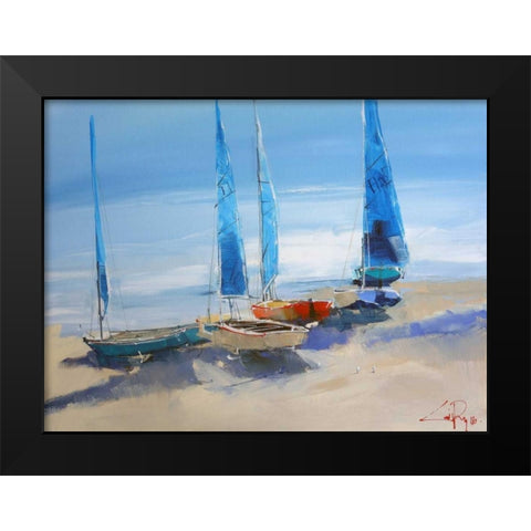 Before The Sail Black Modern Wood Framed Art Print by Penny, Craig Trewin
