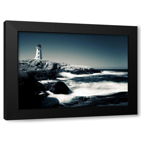Lighthouse, Peggys Cove Black Modern Wood Framed Art Print by Pollard, David W.