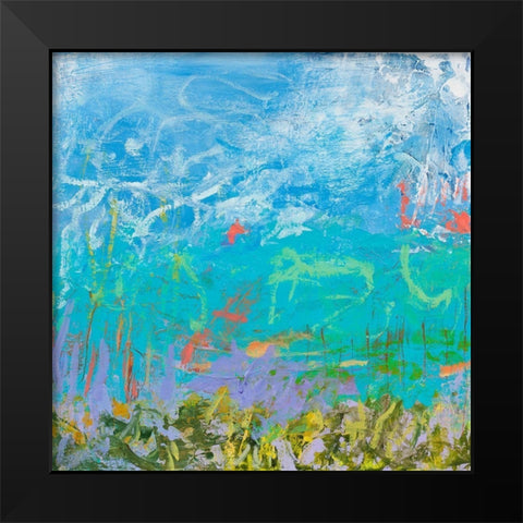 Cerulean Escapes I Black Modern Wood Framed Art Print by Pristas, Tracy Lynn