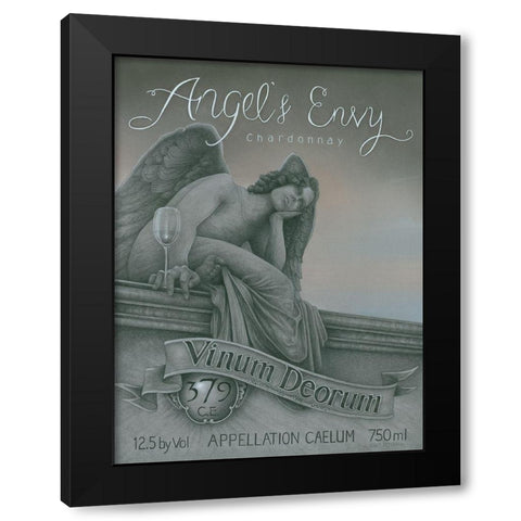 Angieas Envy Black Modern Wood Framed Art Print with Double Matting by Peterson, Kurt
