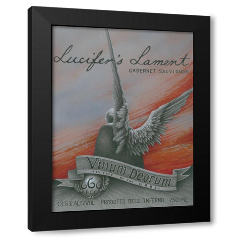 Luciferas Lament Black Modern Wood Framed Art Print with Double Matting by Peterson, Kurt