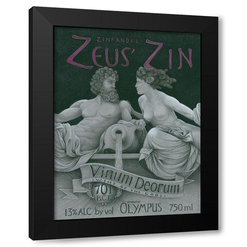 Zeusa Zin Black Modern Wood Framed Art Print by Peterson, Kurt