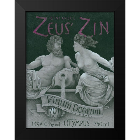 Zeusa Zin Black Modern Wood Framed Art Print by Peterson, Kurt