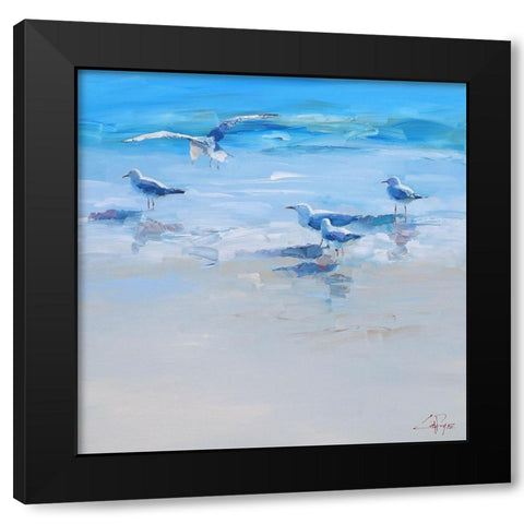 Landing Black Modern Wood Framed Art Print by Penny, Craig Trewin