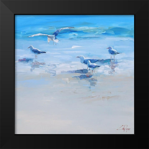 Landing Black Modern Wood Framed Art Print by Penny, Craig Trewin
