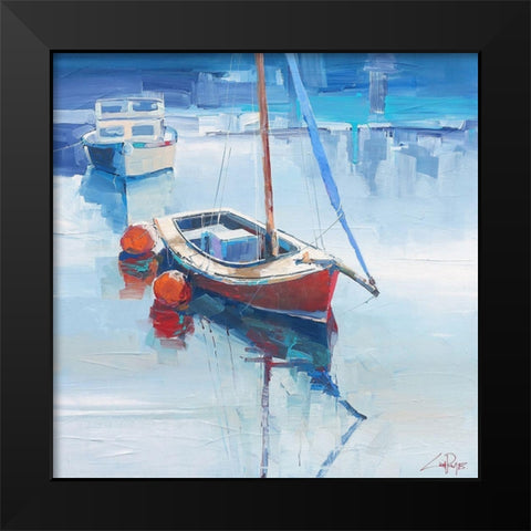 On the Creek Black Modern Wood Framed Art Print by Penny, Craig Trewin