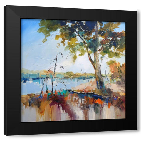 On the Murray Black Modern Wood Framed Art Print by Penny, Craig Trewin
