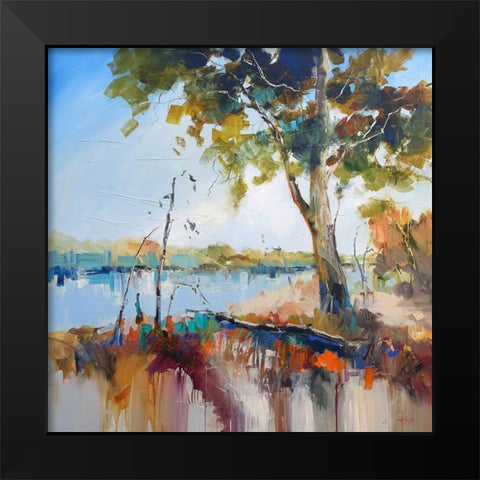 On the Murray Black Modern Wood Framed Art Print by Penny, Craig Trewin