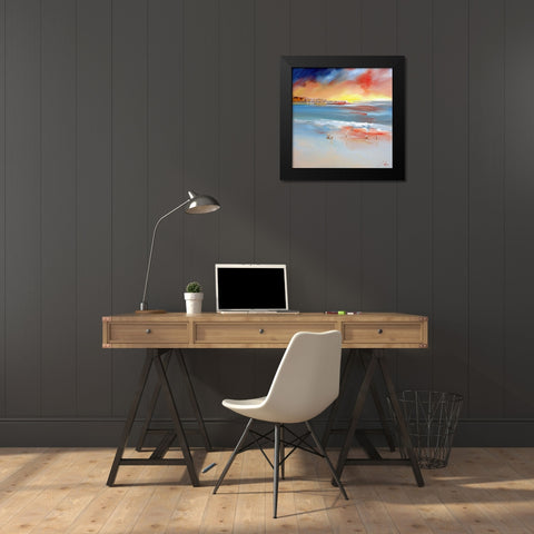 Over the Club Black Modern Wood Framed Art Print by Penny, Craig Trewin