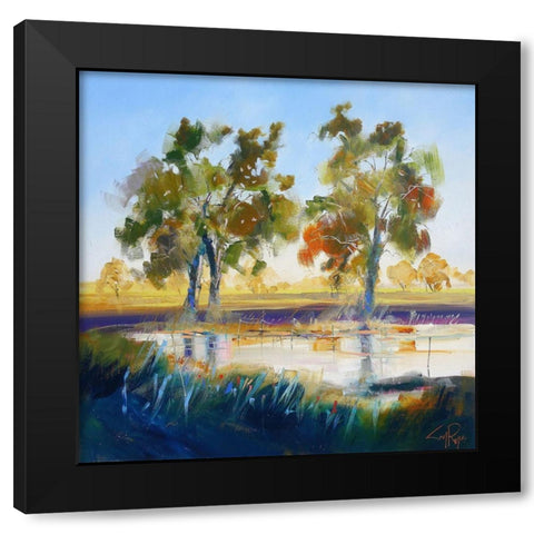 Winter Rain Black Modern Wood Framed Art Print with Double Matting by Penny, Craig Trewin