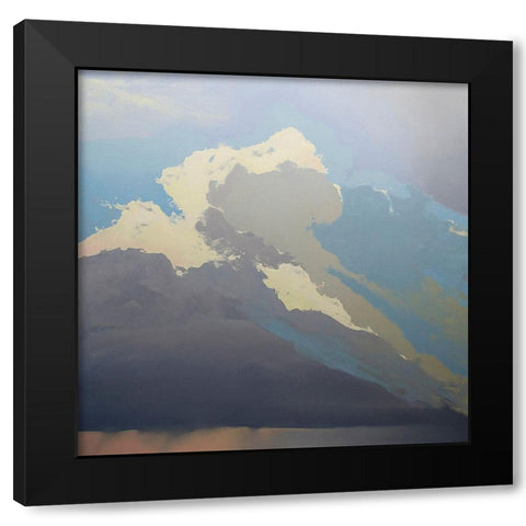 Storm over Chisos Black Modern Wood Framed Art Print by Pannell, Cap