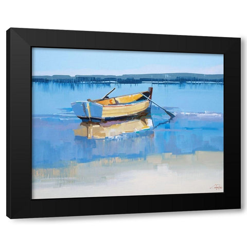 Aspendale Oars Black Modern Wood Framed Art Print by Penny, Craig Trewin