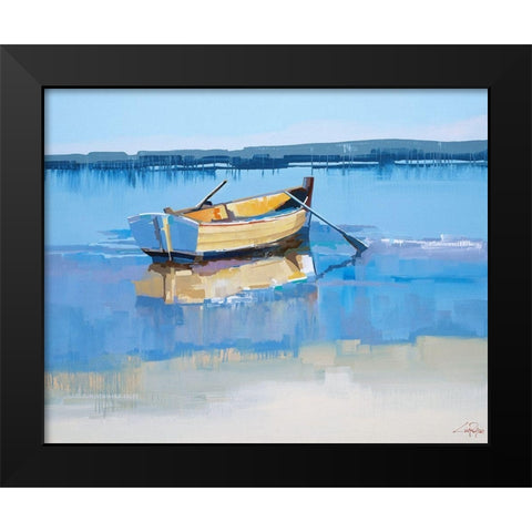 Aspendale Oars Black Modern Wood Framed Art Print by Penny, Craig Trewin