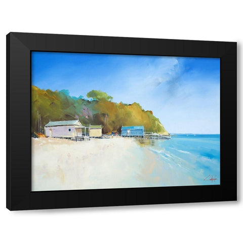 Walk on Shelly Beach Black Modern Wood Framed Art Print with Double Matting by Penny, Craig Trewin