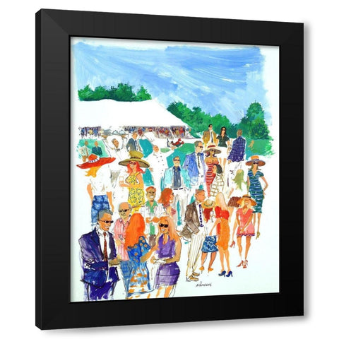 Summer Food Festival Black Modern Wood Framed Art Print with Double Matting by Paraskevas, Michael