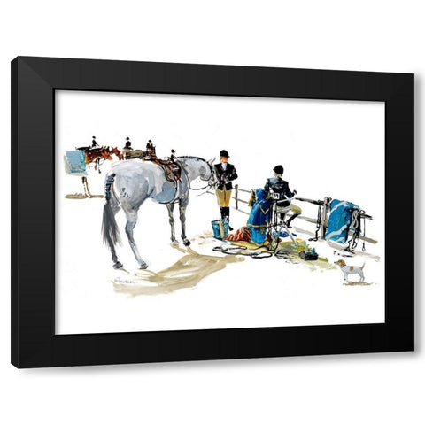 Sunday Show Black Modern Wood Framed Art Print by Paraskevas, Michael