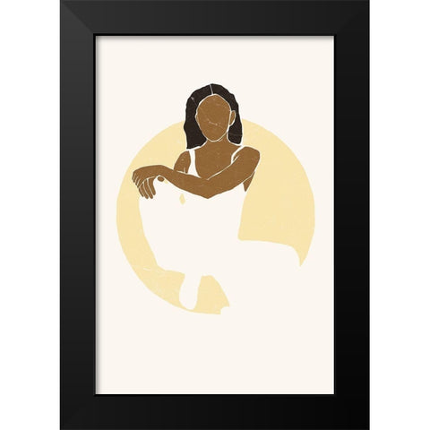 Boho Sun III Black Modern Wood Framed Art Print by Pont, Yuyu