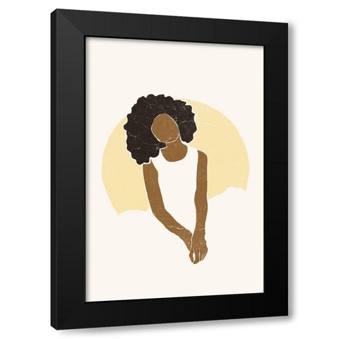 Boho Sun II Black Modern Wood Framed Art Print by Pont, Yuyu