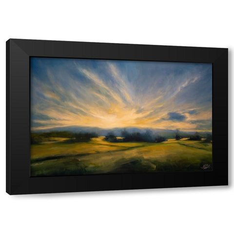 Maine Morning Black Modern Wood Framed Art Print with Double Matting by Parent, Joanne