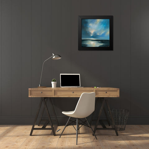 River Shadow Black Modern Wood Framed Art Print by Parent, Joanne