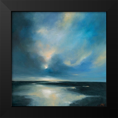 River Shadow Black Modern Wood Framed Art Print by Parent, Joanne