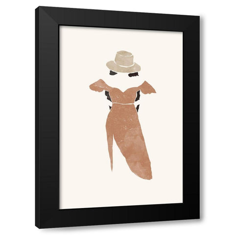 Sienna Summer No. 1 Black Modern Wood Framed Art Print with Double Matting by Pont, Yuyu