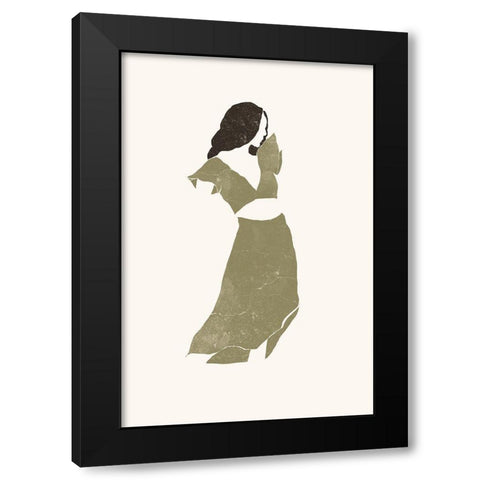 Olive Summer Black Modern Wood Framed Art Print with Double Matting by Pont, Yuyu