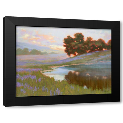 Pastel Lupin Black Modern Wood Framed Art Print by Penniman, Ed