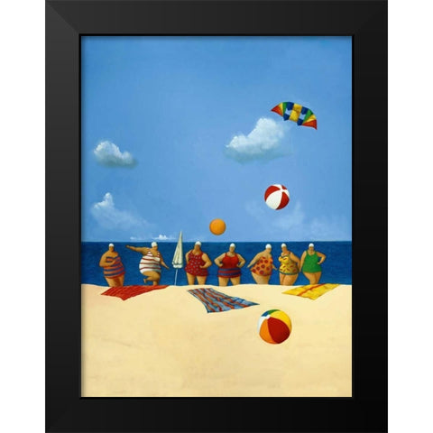 My Seven Aunts Black Modern Wood Framed Art Print by Paraskevas, Michael