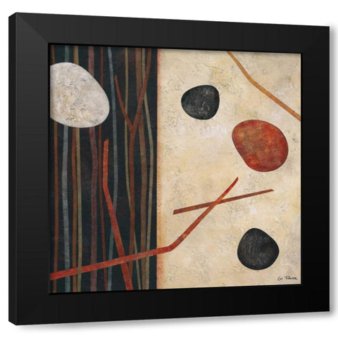 Sticks and Stones I Black Modern Wood Framed Art Print with Double Matting by Porter, Glenys